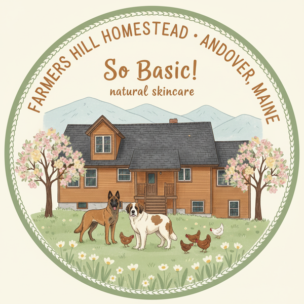 So Basic! Logo with Saint Bernard Heart Spot